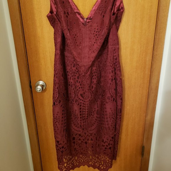 Brand New with Tags Burgundy Crochet Dress - Picture 2 of 8